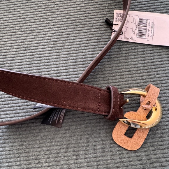 Leather belt with oval buckle Mango S - Picture 2 of 5